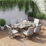 7-Piece Aluminum Patio Swivel Dining Set