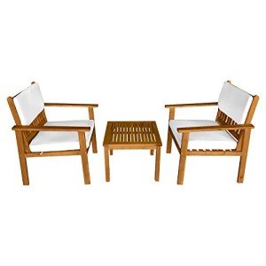 Acacia Wood 3-Piece Bistro Patio Set