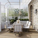 7-Piece Aluminum Patio Swivel Dining Set