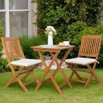 Bistro Set: 3-Piece Folding Patio Furniture Set