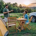 Bistro Set: 3-Piece Folding Patio Furniture Set