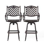 Avon Outdoor Cast Aluminum Bar Stools - Set of 2