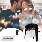 Adjustable Black Metal Bar Stool Set of 2