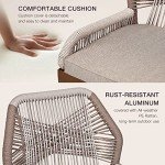 Set of 2 Modern Rattan Counter Height Bar Stools