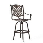 Avon Outdoor Cast Aluminum Bar Stools - Set of 2