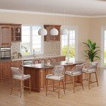 Set of 2 Modern Rattan Counter Height Bar Stools