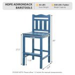 Navy Blue 3-Piece Adirondack Bar Set