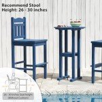 Navy Blue 3-Piece Adirondack Bar Set