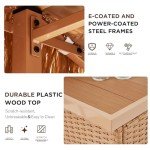 3-Piece Outdoor Tiki Bar Set with Canopy