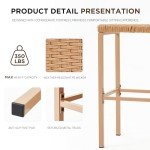 3-Piece Outdoor Tiki Bar Set with Canopy