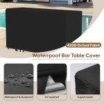 3-Piece Outdoor Bar Set with Cushioned Stools