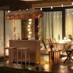 3-Piece Outdoor Tiki Bar Set with Canopy