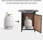 5-Piece Patio Swivel Bar Set with Fire Pit