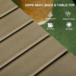 Outdoor 3-Piece Bar Set with Umbrella Hole