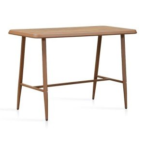 Rectangular Patio Pub Table with Bar Stools