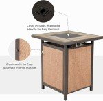 5-Piece Patio Swivel Bar Set with Fire Pit