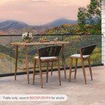 Rectangular Patio Pub Table with Bar Stools