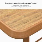 Rectangular Patio Pub Table with Bar Stools