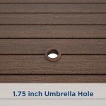 Brown Steel Patio Bar Table by COSCO