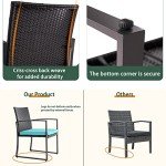 Shintenchi 3-Piece Modern Wicker Patio Set