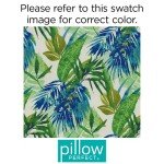 Tropic Floral Wicker Chair Cushions - Blue/Green