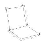 Bright Floral Outdoor Chair Cushion with Ties