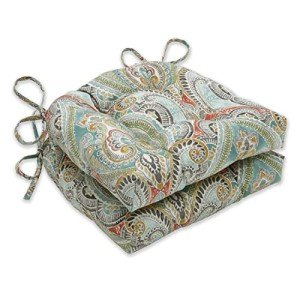 Pillow Perfect Reversible Paisley Chair Pads, 2 Count