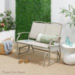 Outdoor 2-Person Patio Swing Glider Bench
