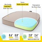 SUNROX Reversible Gel Memory Foam Seat Cushions Set