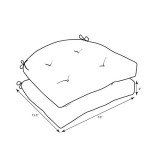 Pillow Perfect Reversible Paisley Chair Pads, 2 Count