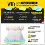 SUNROX Reversible Gel Memory Foam Seat Cushions Set