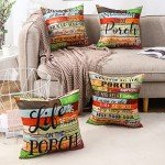 Waterproof Outdoor Pillow Covers Set of 4