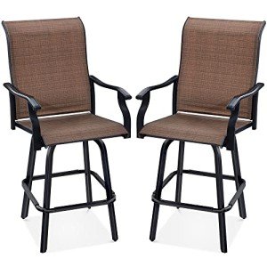 Set of 2 Swivel Barstools for Patios