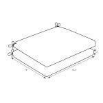 Black/White Striped Outdoor Corner Chair Cushions - 2 Pack