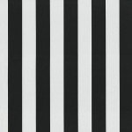 Black/White Striped Outdoor Corner Chair Cushions - 2 Pack