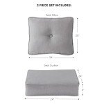 2-Piece Outdoor Sunbrella Deep Seat Cushion Set