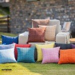 Farmhouse Outdoor Waterproof Throw Pillow Covers - 2 Pack