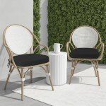 Set of 2 Waterproof Outdoor Chair Cushions