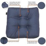Water-Resistant Square Patio Seat Cushions - Navy