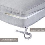 2-Piece Outdoor Sunbrella Deep Seat Cushion Set