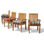 Water-Resistant Square Patio Seat Cushions - Navy