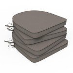 Set of 4 Water-Repellent Patio Chair Cushions