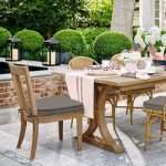 Set of 4 Water-Repellent Patio Chair Cushions