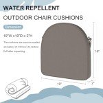 Set of 4 Water-Repellent Patio Chair Cushions