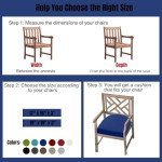 Thick Dark Cerulean Outdoor Chair Cushions Set of 2