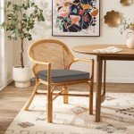 Set of 4 Water-Repellent Patio Chair Cushions