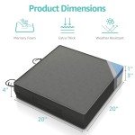 Thick Waterproof Memory Foam Patio Chair Cushions