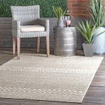 Kamryn Textured Tribal 8x10 Area Rug - Beige