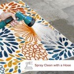 Floral Indoor/Outdoor Area Rug - 5x8 Size