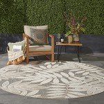 Nourison Aloha 7'10" Round Indoor/Outdoor Rug